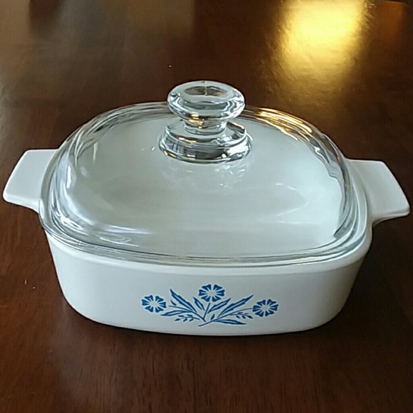 corning ware blue flowers